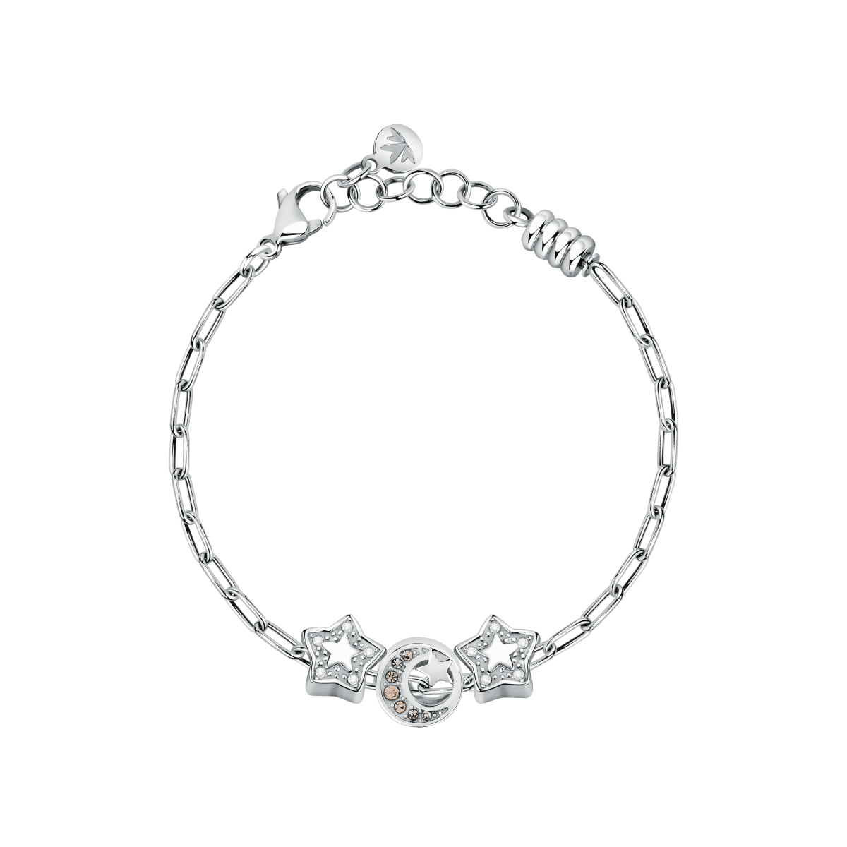 Bratara de dama cu trei brelocuri, reglabila 16 + 3 cm, MORELLATO