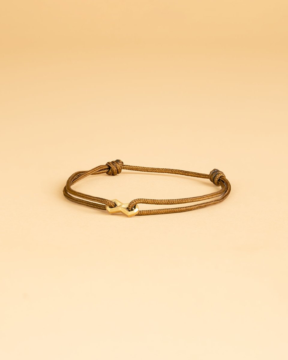 Brățară bărbați Infinity Brown Gold, GEMINI