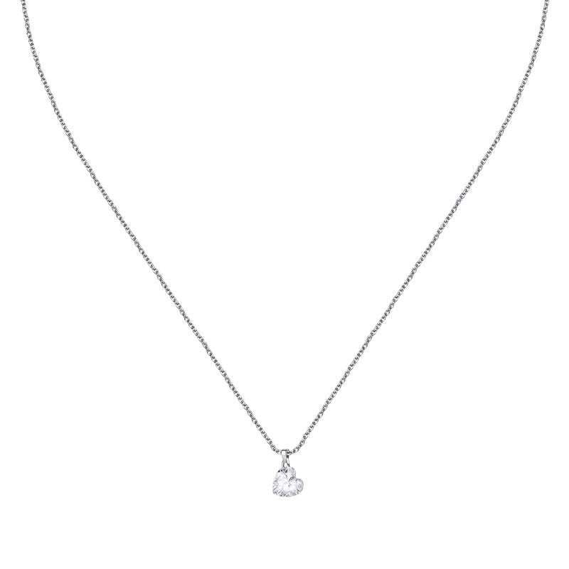 Colier din argint 925, placat cu rodiu, lungime 40+5 cm - Coliere cu pandantiv - LPS10AWV31 - LA PETITE STORY - Tessora