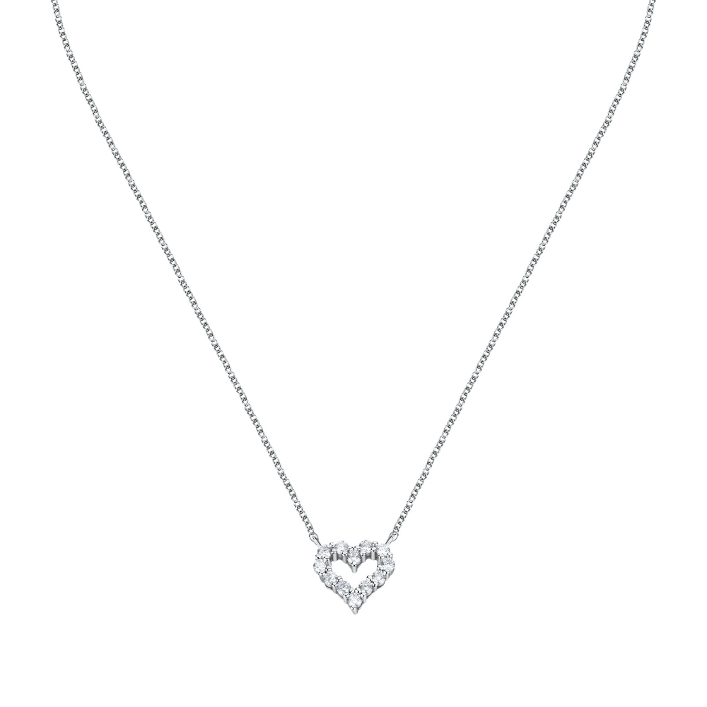Colier Tesori In forma de inimioara cu pietricele de zirconiu - Coliere din argint - saiw129 - MORELLATO - Tessora
