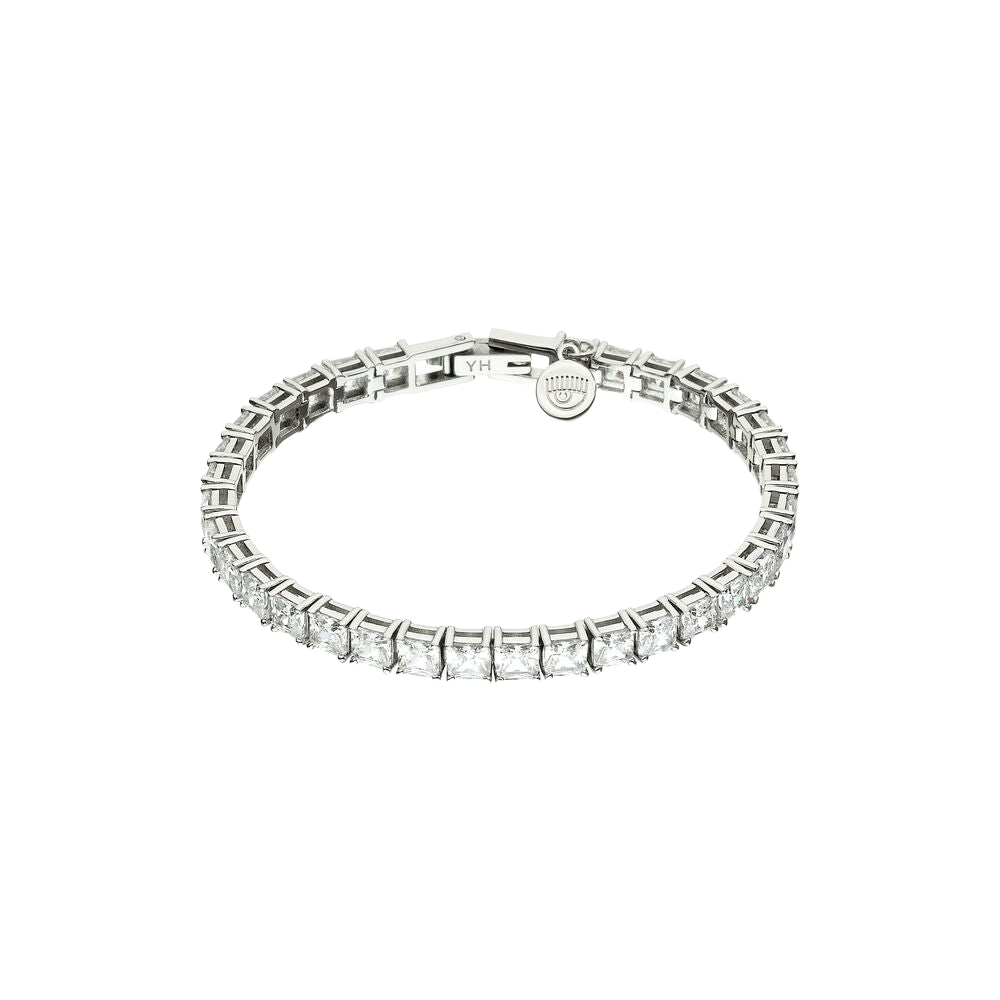 Brățară de damă argintie Classic Tennis, reglabilă 16 + 2 cm, CHIARA FERRAGNI