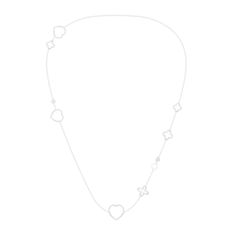 Colier dama Icons cu 10 elemente placat cu argint, Lilou