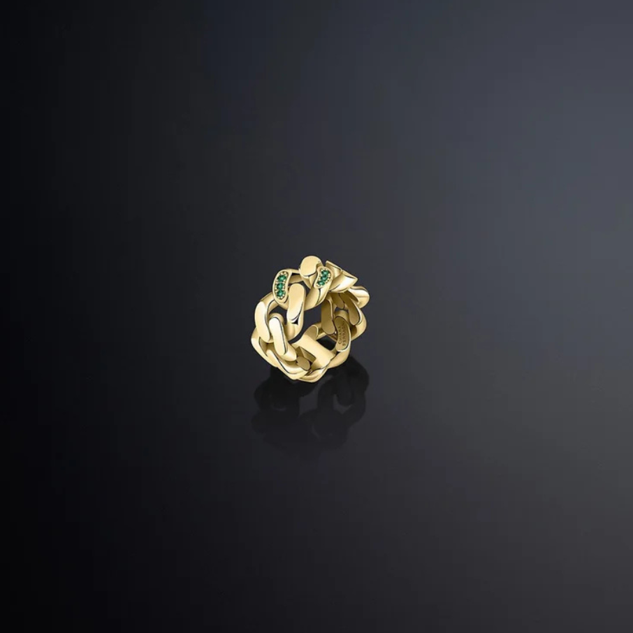 Women's BOSSY CHAIN earrings plated with yellow gold, Chiara Ferragni