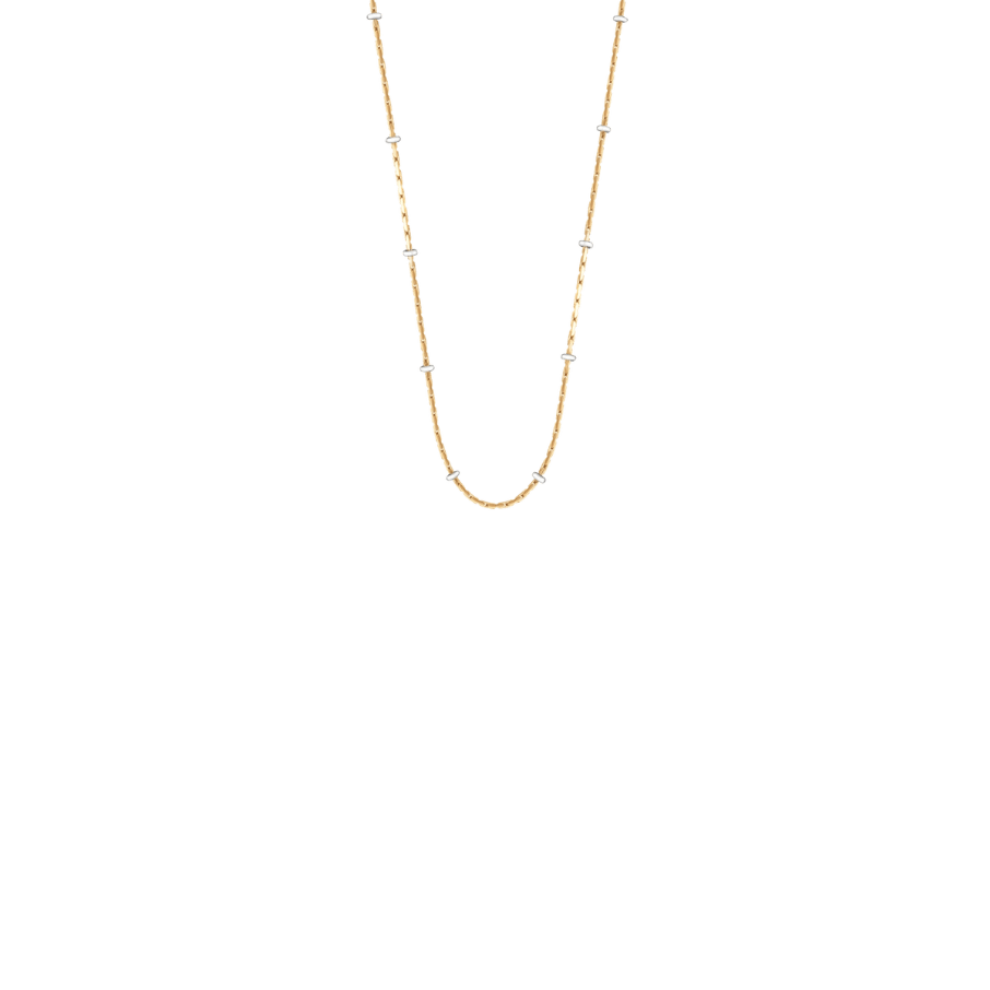 Women's Sublime necklace with white enamel gold plated, Lilou - Necklaces - 217/400/LAN/BIA/PO - Lilou - Tessora